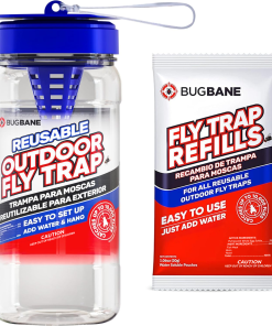 Reusable Outdoor Fly Trap and Bait (with twist tie)